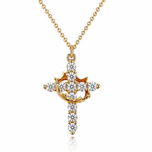 Cross & Crown Necklace