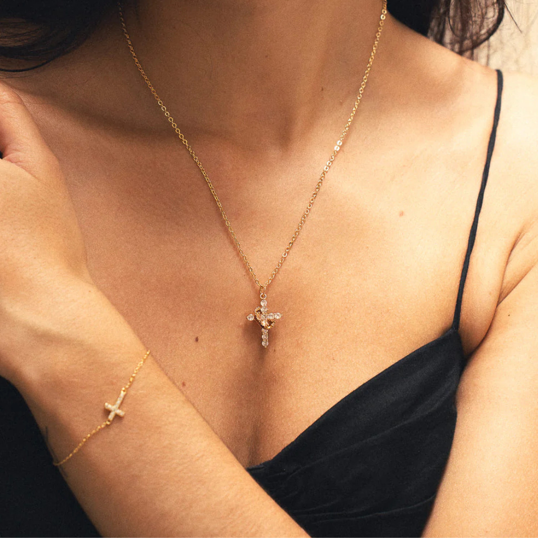 Cross & Crown Necklace